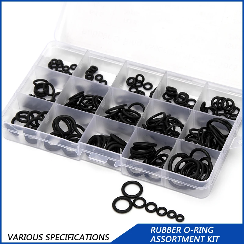 DIY NBR 씰링 O링 고무 와셔, 내구성 개스킷 교체, 15 가지 크기 DQ003, OD 6mm-20mm CS1.5 mm 1.9mm 2.4mm, 225 개