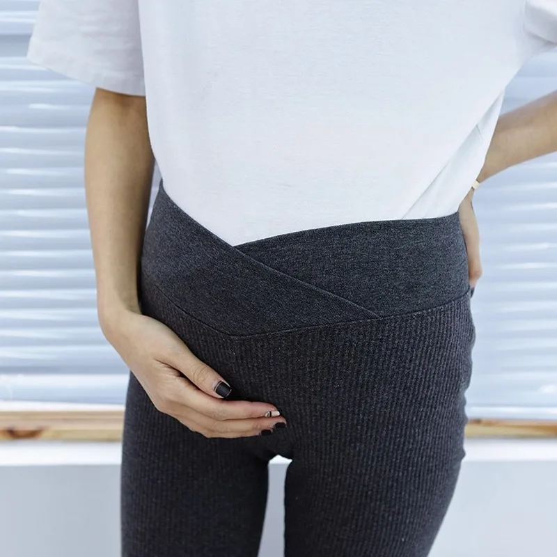 Fashion Spring Thread Pure Cotton Elastic Pregnancy Women Leggings Outer Wear Abdominal Support Capri Pants Maternity Pants Fashion Spring Thread Pure Cotton Elastic Pregnancy Women Leggings Outer Wear Abdominal Support Capri Pants Maternity Pants