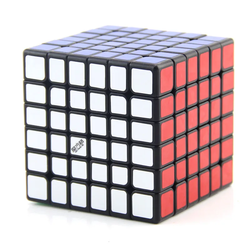QiYi Wuhua 6x6x6 волшебный куб MoFangGe XMD 6x6 Cubo Magico Профессиональный Neo скоростной куб головоломка антистресс игрушки для детей - Цвет: v2-black