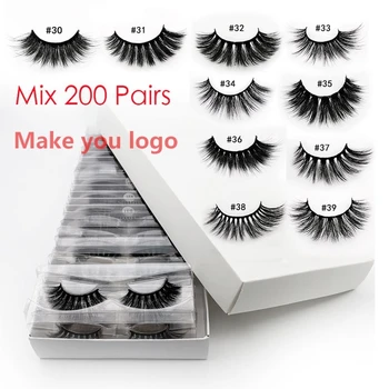 

Wholesale Eyelashes make logo 3d Mink Lashes Natural Mink Eyelashes Wholesale False Eyelash Makeup Thick Fake Lash In Bulk SHIDI