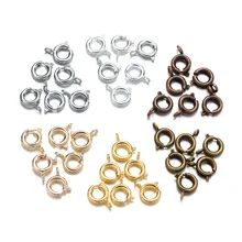 

30pcs/lot Gold Spring Ring Clasp With Open Jump Ring jewelry Clasp For Chain Necklace Bracelet Connectors Jewelry Making