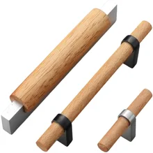 Tiradores de madera de payaso para muebles, tiradores de bronce para armarios y puertas de cocina, modernos, negros, para cajones de niños, perillas ajustables doradas de 128mm