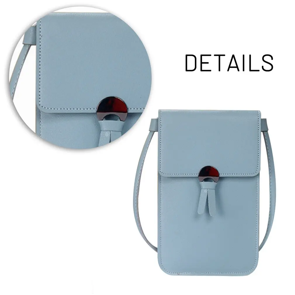 Transparent Touch Screen Retro Simple Mobile Phone Bag 2021 Women PU Chain Messenger Bags Small Flap Bag Mini Shoulder Bag