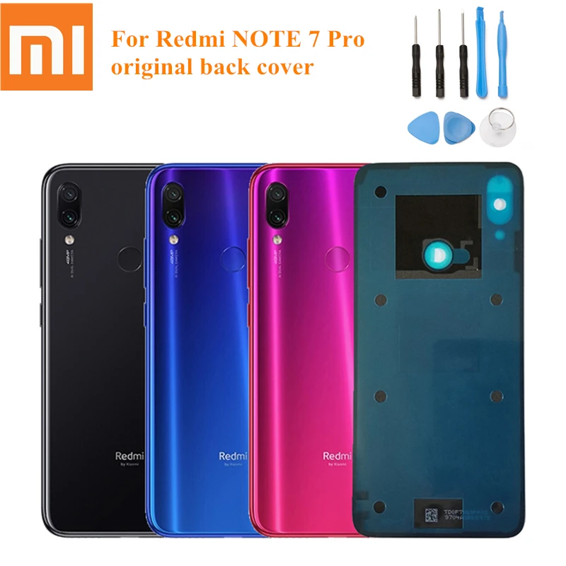

Original XiaoMi Replacement Battery Back Cover Door Glass For Xiaomi Redmi NOTE 7 Pro Rear Housing Protective Phone Back Cover
