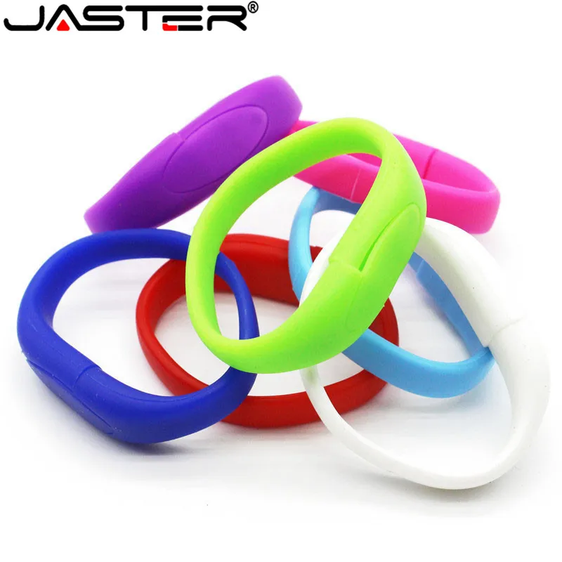 Флешка браслет JASTER Lucky silicone 8 ГБ 16 32 64 Usb флеш накопитель подарок на день рождения