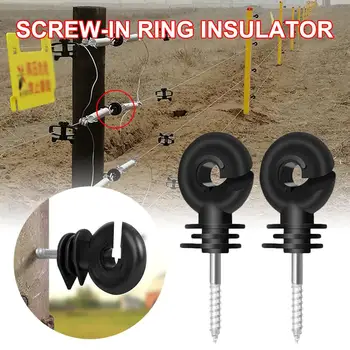 

Gardening Auger Drill Bit Electric Fence Insulator Metal Drill Insulated Plastic Screw-in Insulator Fence Ring Post Wood Post