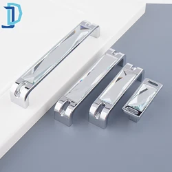 Hole to Hole Crystal Drawer Wardrobe Handle Cabinet Kitchen Crystal Handle For Furniture Bedroom Cupboard Pull Knobs