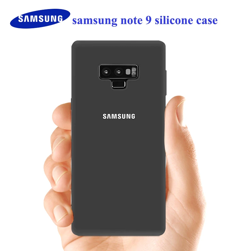 Чехол для samsung galaxy note9 note 9, жидкий силиконовый чехол, Защитная мягкая задняя крышка для экрана с логотипом
