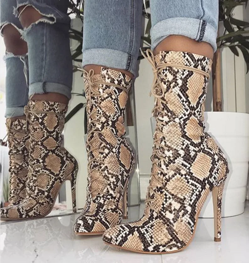 

Woman Snakes Sharp Boots Single Boots Woman Boots