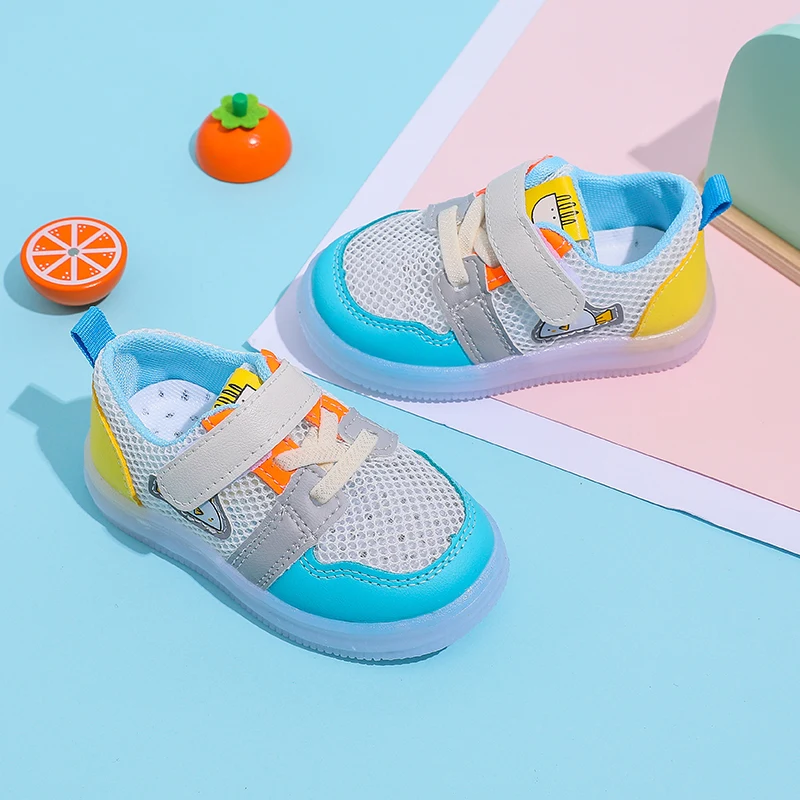 Precio bajo Zapatillas de caminar para bebés de 0 a 3 años, zapatillas de primavera y verano con suela de gelatina a través de Red, zapatos individuales con Velcro RLwqeXZ59XV