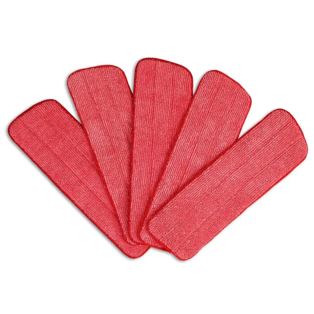 Cleanhome-mopa con pulverizador de microfibra, cabezales de repuesto lavables en húmedo y seco para limpieza de suelo, fregado, Color Rojo