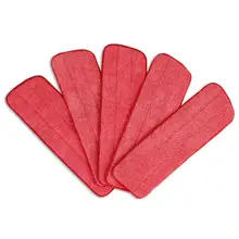 Mop-Pads Cleanhome for Floor-Cleaning Scrubbing Red Spray Replacement-Heads Microfiber