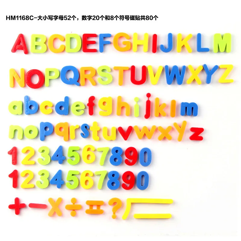 

Export Early Education Magnetic Teaching English Letters Posted with Numbers Pinyin Magnetic Stickers Case Refridgerator Magnets