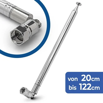 

Replacement F Head M9 With Pin Telescopic Radio Antenna 10 Sections Expanded Aerial Telescopic Rotatable Antenna for Radio TV