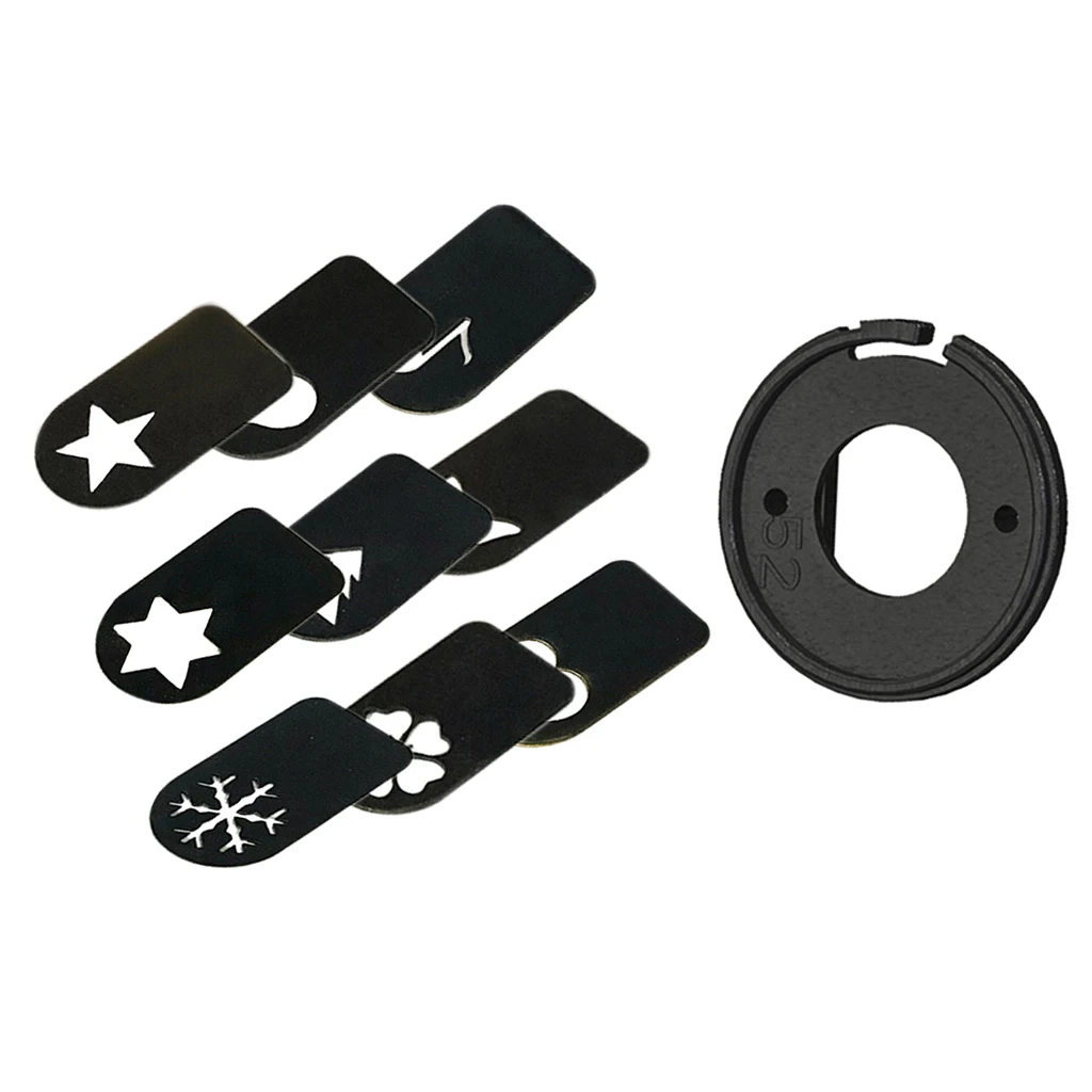 82mm Bokeh Special Effect Kit Spot Card Star Flower Music & Camera Lens Cap