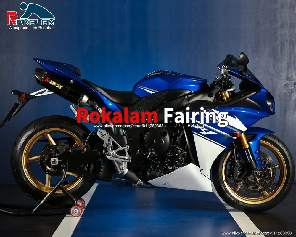 

Motorcycle Fairing For Yamaha R1 2009 2010 2011 YZF1000 09 11 Blue Black Motorbike ABS Bodywork (Injection Molding)