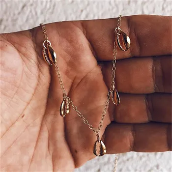 

Modyle Bohemian Gold Color Shell Pendant Necklace for Women Fashion Ocean Sea Beach Necklaces Boho Shell Jewelry