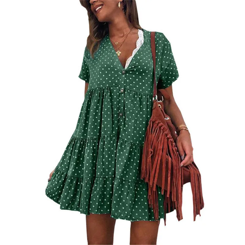 Платья для беременных летние платья для беременных сексуальное платье в мелкий горошек с принтом плюс размер 3XL платья Одежда для беременных Vestido - Цвет: Армейский зеленый
