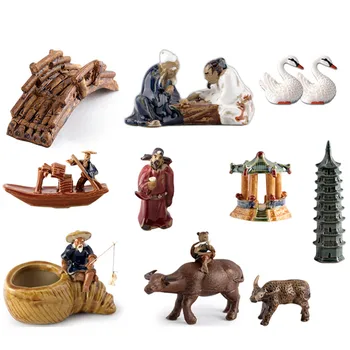 

NFSTRIKE 11Pcs/set Sand Table Water Landscape Decoration Set Micro Landscape small Ornaments decor - (Color And Style Random )