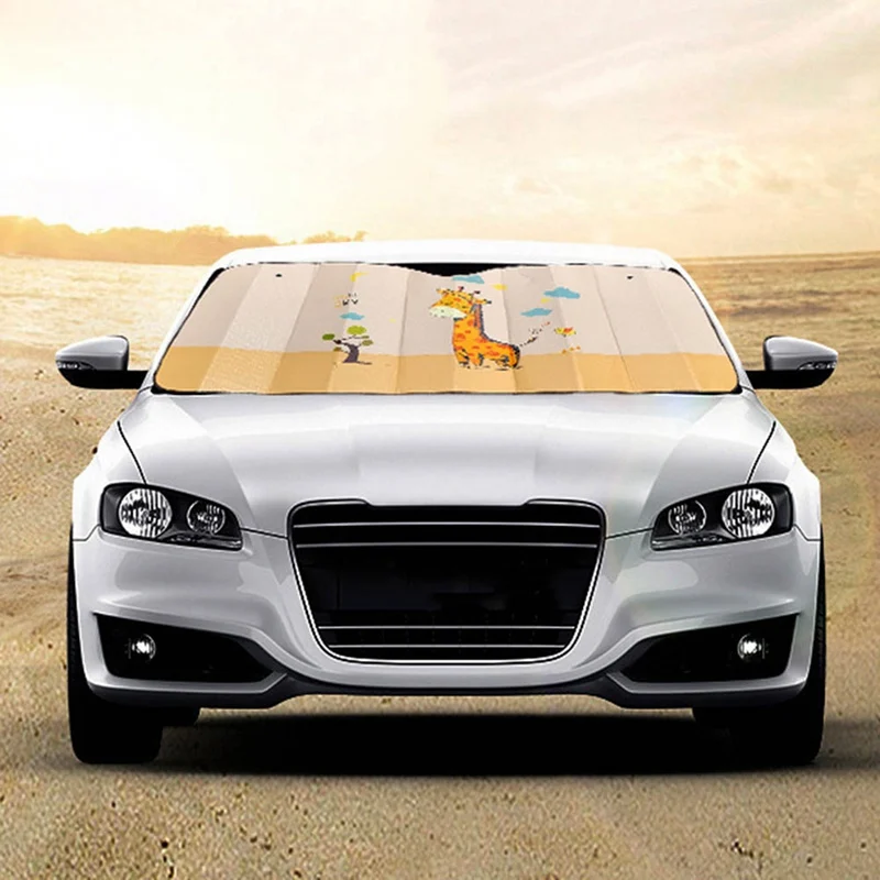 Универсальный солнцезащитный козырек от солнца на лобовое стекло