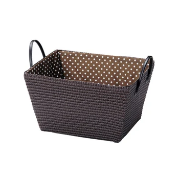 

2pcs Japanese Large laundry basket Storage basket PP woven storage box with cotton liner Clothing toys home 46*36*25cm