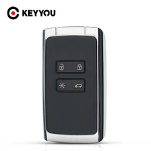 KEYYOU – coque de clé télécommande intelligente, 4 boutons, pour voiture Renault Megane 4 Koleos, Kadjar, porte-clés étui