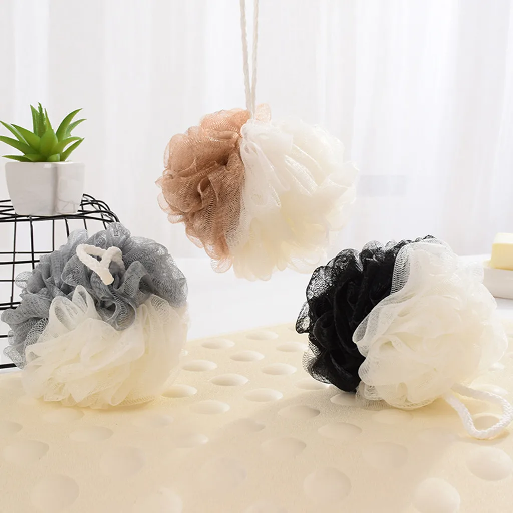Loofah Bath Shower Sponge Pouf Mesh Ball Exfoliating Premium Scrubber Bath Ball Bathroom Product For Adults Children