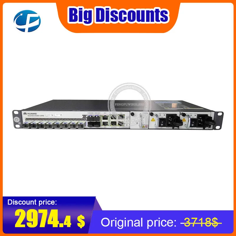 Лидер продаж компактная двойная мощность Hua wei OLT EA5801 GP08 10G GPON XG PON FTTH 1U в форме