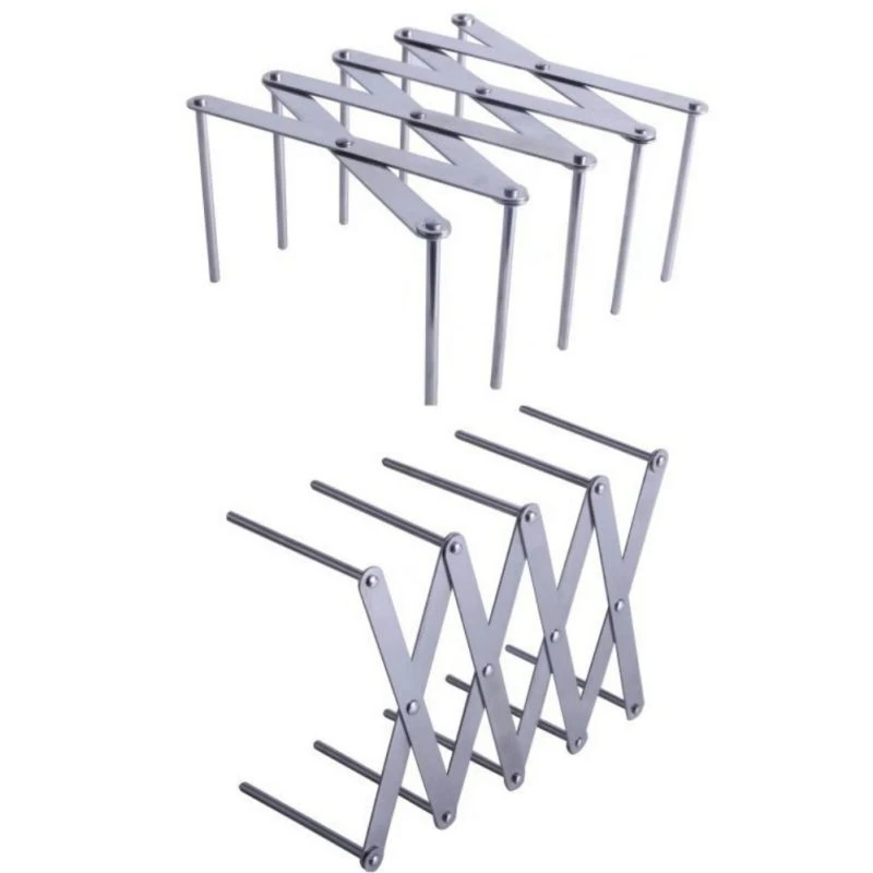 Kitchen Organizer Stainless Steel Pot Lid Dish Holder Rack Steamer Shelf Tray Cookware Adjustable Length Kitchen Storage