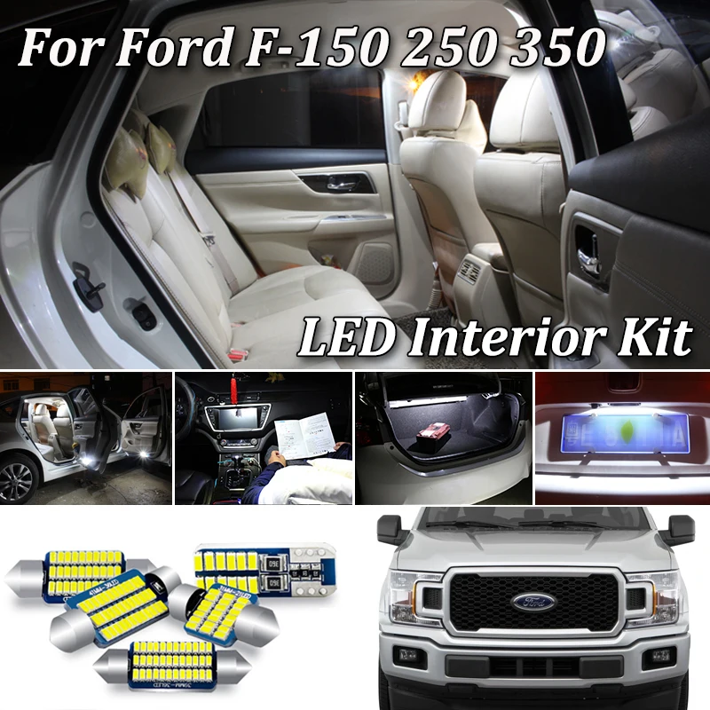 100% безотказный Canbus для Ford F-150 F350 F 150 250 350 светодиодный внутренсветильник свет +