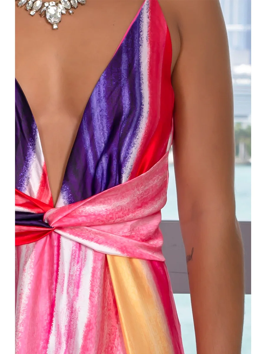 Летнее повседневное пляжное платье в стиле бохо, женские сексуальные платья макси с принтом, приталенные Клубные вечерние женские платья с разрезом, платья размера плюс