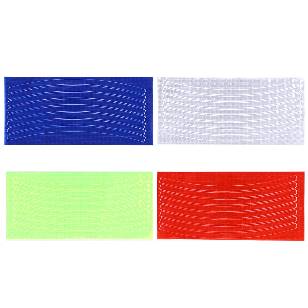 4 Sheets Bike Reflector Stickers Bright Reflective Stick for Wheel Rim Car Bumper |