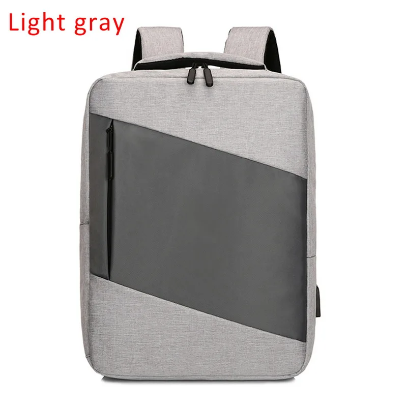HEFLASHOR рюкзаки для ноутбука мужские рюкзаки бизнес ноутбук Mochila водонепроницаемый рюкзак зарядка через usb сумки для путешествий - Цвет: B light gray