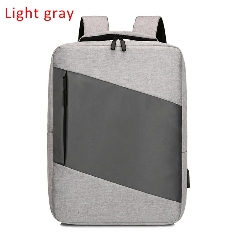B light gray HEFLASHOR рюкзаки для ноутбука мужские рюкзаки бизнес ноутбук Mochila водонепроницаемый рюкзак зарядка через usb сумки для путешествий - Цвет: B light gray
