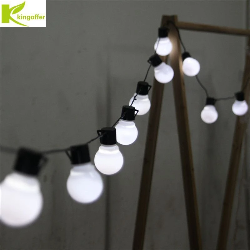 Черный провод 110V 220V 5 см большой шар на открытом воздухе Водонепроницаемый светодиодный светящиеся гирлянды для рождественской вечеринки венок праздничный украшения