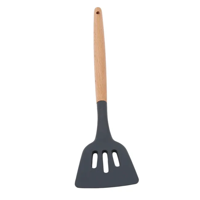 Shovel Силиконовые кухонные принадлежности лопата с деревянной ручкой ложка лопатка щетка Лопата дуршлаг кухонные инструменты посуда - Цвет: Shovel
