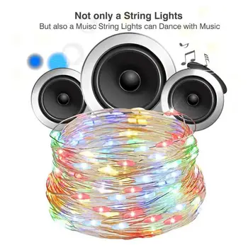 

10M 100LED USB String Light Voice Control String Lights Copper Wire LED Lights Decor Fairy Lights for Birthday Party Music Lamp