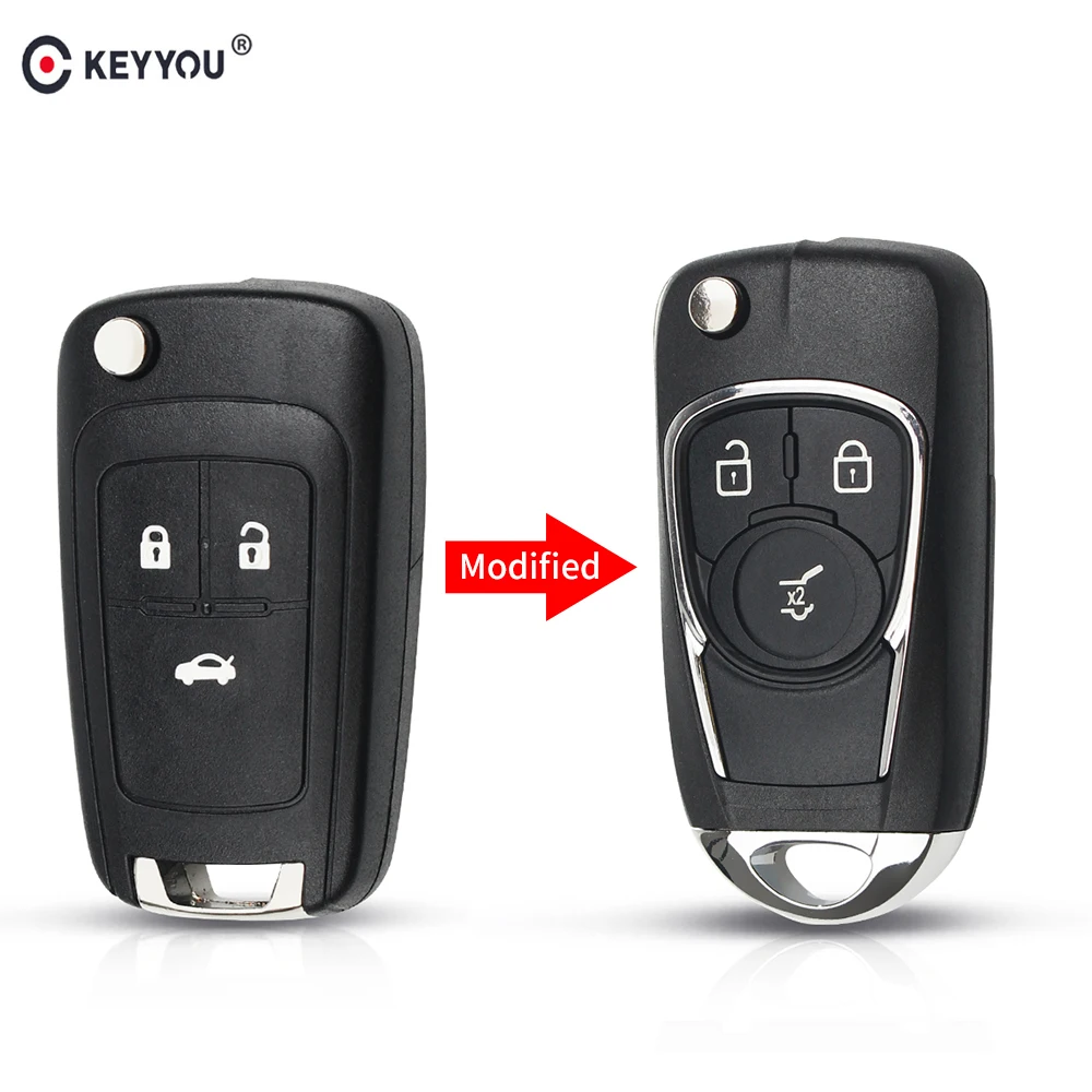 

KEYYOU 2/3Button Fob Modified Car Key Shell Case For Chevrolet Cruze Lova Sail Aveo For Opel Vauxhall Astra H J Corsa E Insignia