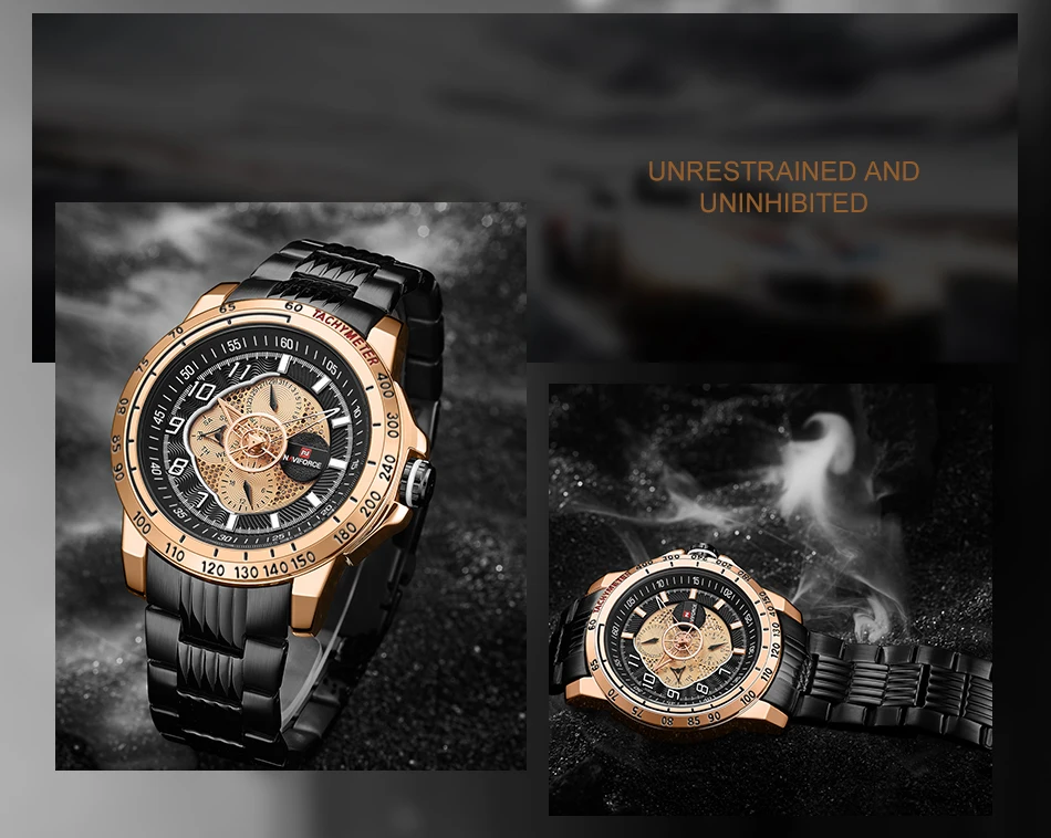 NAVIFORCE спортивные модные часы для мужчин люксовый бренд водонепроницаемый хронограф кварцевые часы ремешок из нержавеющей стали военные наручные часы