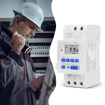 Relé de tiempo Digital programable, dispositivo electrónico semanal de 7 días, Control de interruptor de temporizador CA 110V 220V 12V 24V 5V 16A montaje en Riel Din THC15A 2