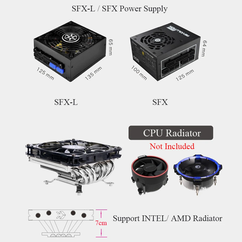 Полностью алюминиевый чехол для компьютера сделай сам ITX игрового стола с