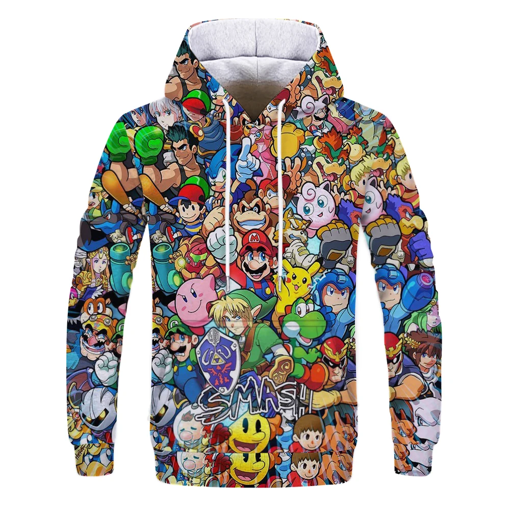 

New Hoodies Casual 3D print pokemon sweatshirt long sleeve Harajuku Men Clothing 2020 Custom Plus Size Kpop Hip Hop tops