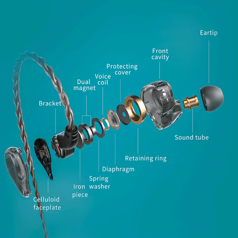 FiiO FD1 Beryllium plated Dynamic Driver HiFi Music Audio In ear Earphone Bass Earplug IEM 2Pin 0.78mm Plug Detachable Cable|Earphones| - AliExpress