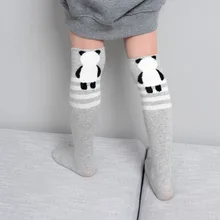 Детские гольфы детские хлопковые носки в черно-белую полоску для маленьких девочек носки с расцветкой «панда»