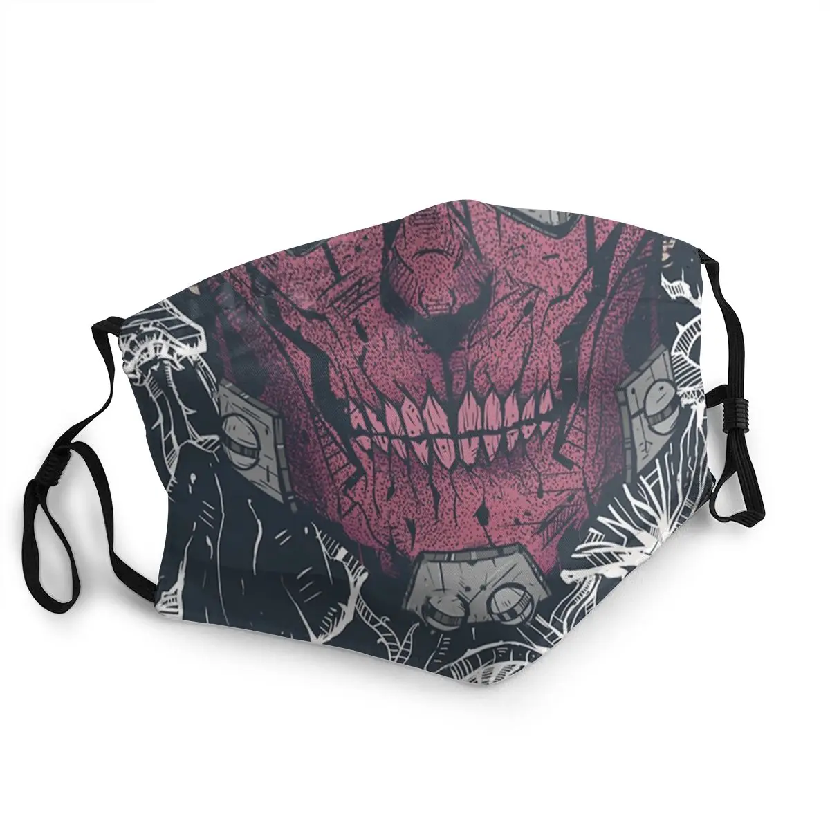Dorohedoro Skeleton Non-Disposable Face Mask Dark Goth Anime Anti Haze Dustproof Protection Cover Respirator Mouth Muffle | Аксессуары