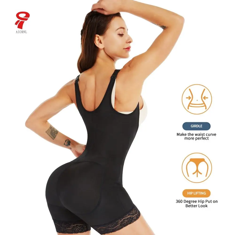 Aiconl Для женщин Body Shaper боди из латекса Корректирующее белье подтягивающее ягодицы животик Управление формирования талии Корректирующее утягивающее белье