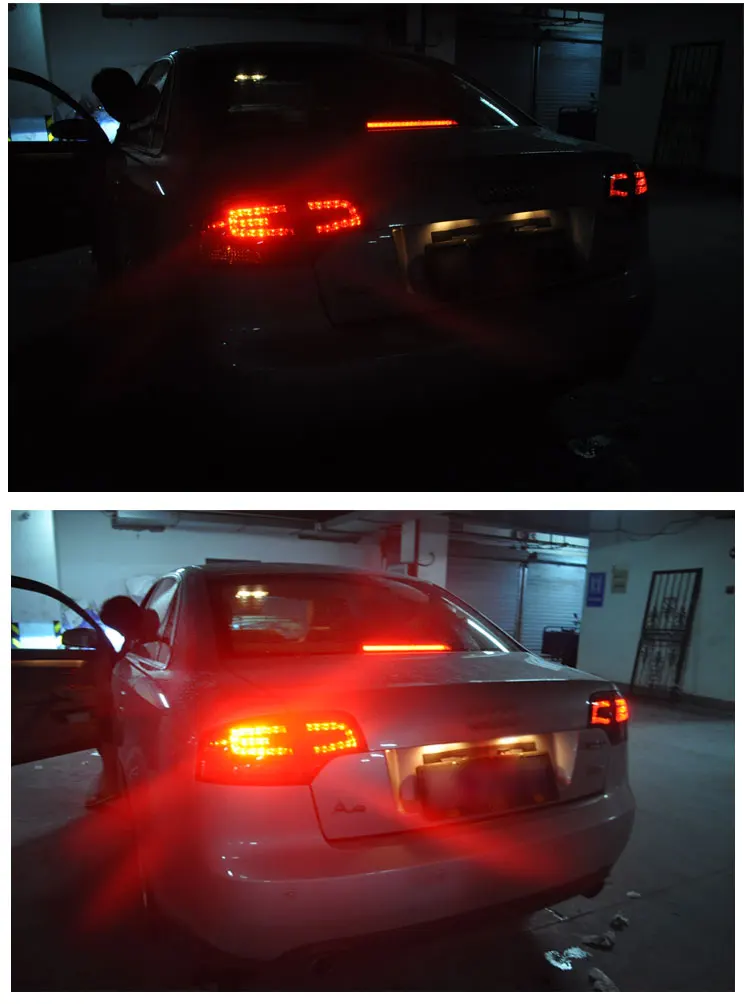 Автомобильный Стайлинг задние фонари для Audi A4 B7 задние фонари светодиодный задний фонарь задний багажник крышка лампы drl+ сигнал+ тормоз+ обратный