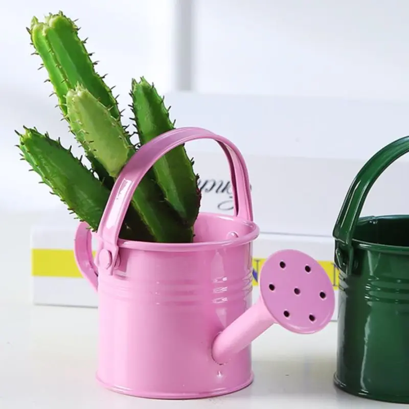 New Candy Color Mini Sprinkler 1pc Home Garden Indoor Vintage Flower Metal Planting Pot Watering Iron Pott Cheap garden tools watering pot flower watering pot