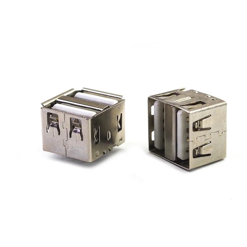 

double layer A type USB2.0 female pin DIP 30V 1.5A connector warp line flat-rolled port jack socket electric terminal tail plug