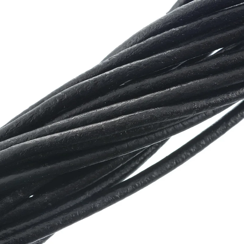 3mm-10m 80 м/рулон черный Круглые шнуры воск плетение из веревок Материал "сделай сам" для изготовления ювелирных изделий, Бисер браслет Цепочки и ожерелья диаметр 0,5/резьбы 1 мм заключения шнура - Цвет: 3mm-10m